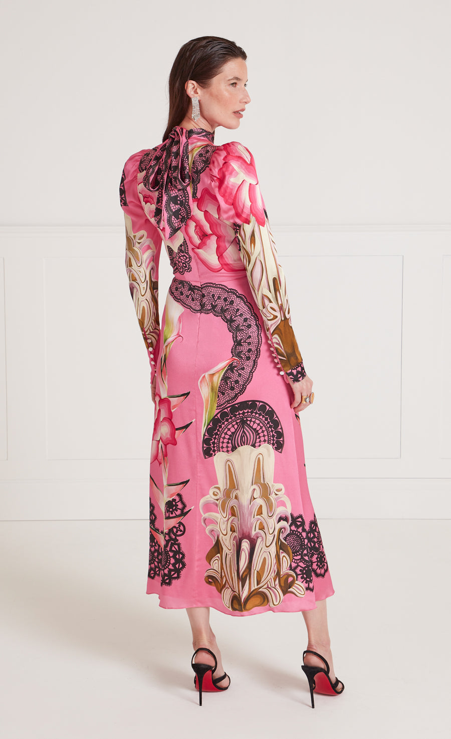 Cici Print Tie Dress - Azalea