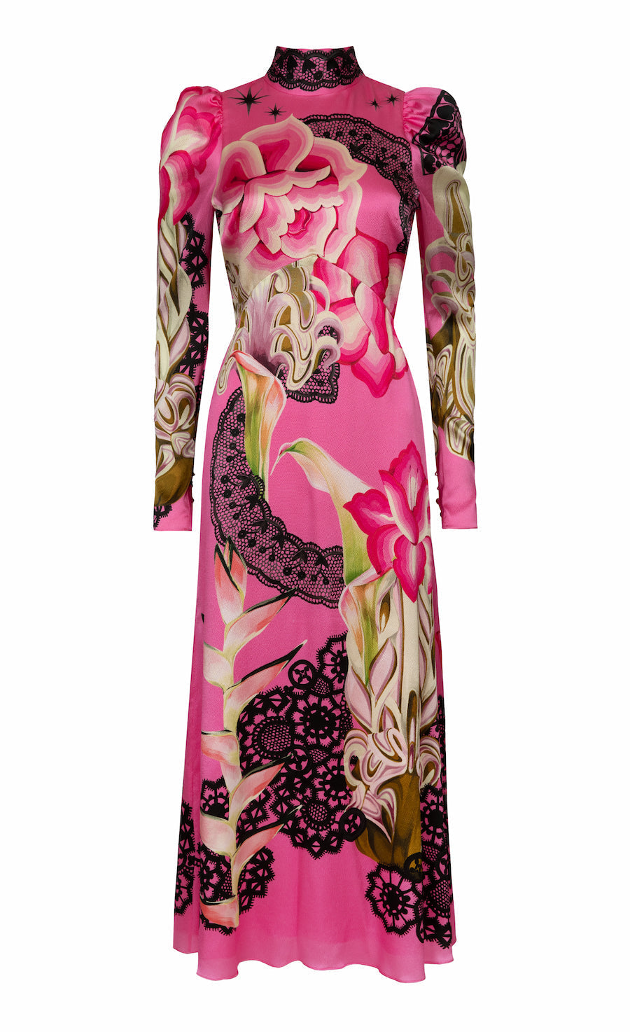 Cici Print Tie Dress - Azalea