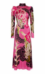 Cici Print Tie Dress - Azalea