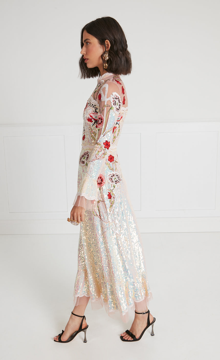 Remi Midi Show Dress - Iridescent Rose