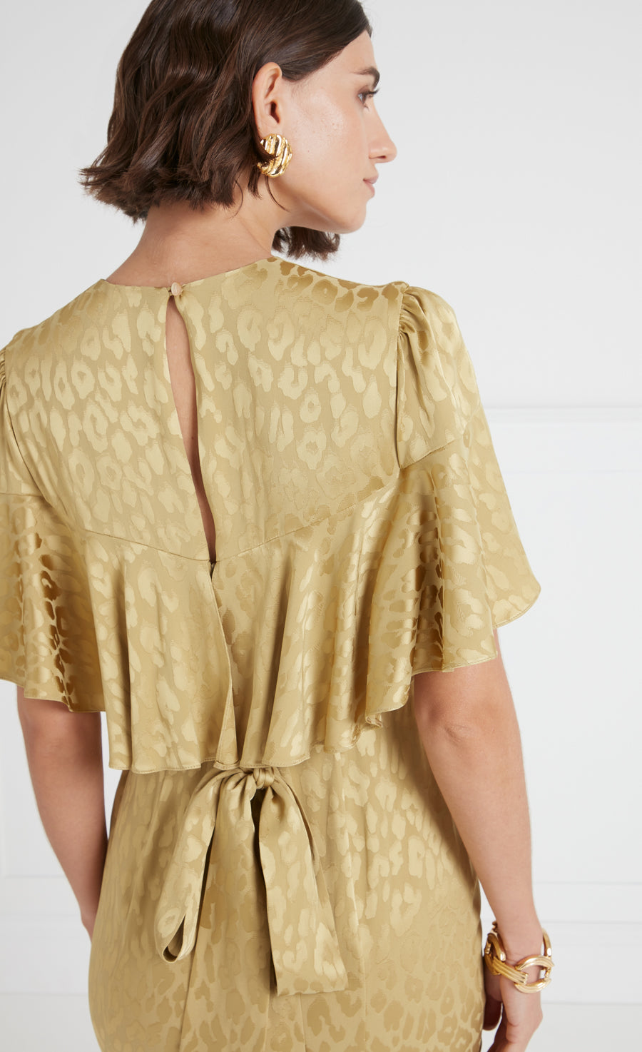 Willow Cocktail Dress - Flax Gold