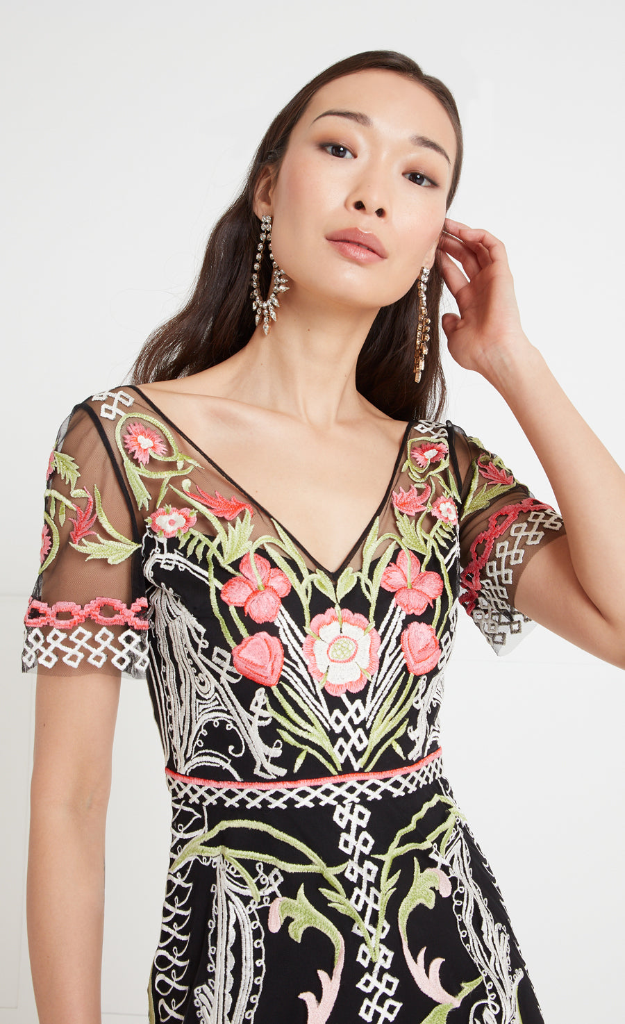 Alessia Midi Dress - Black