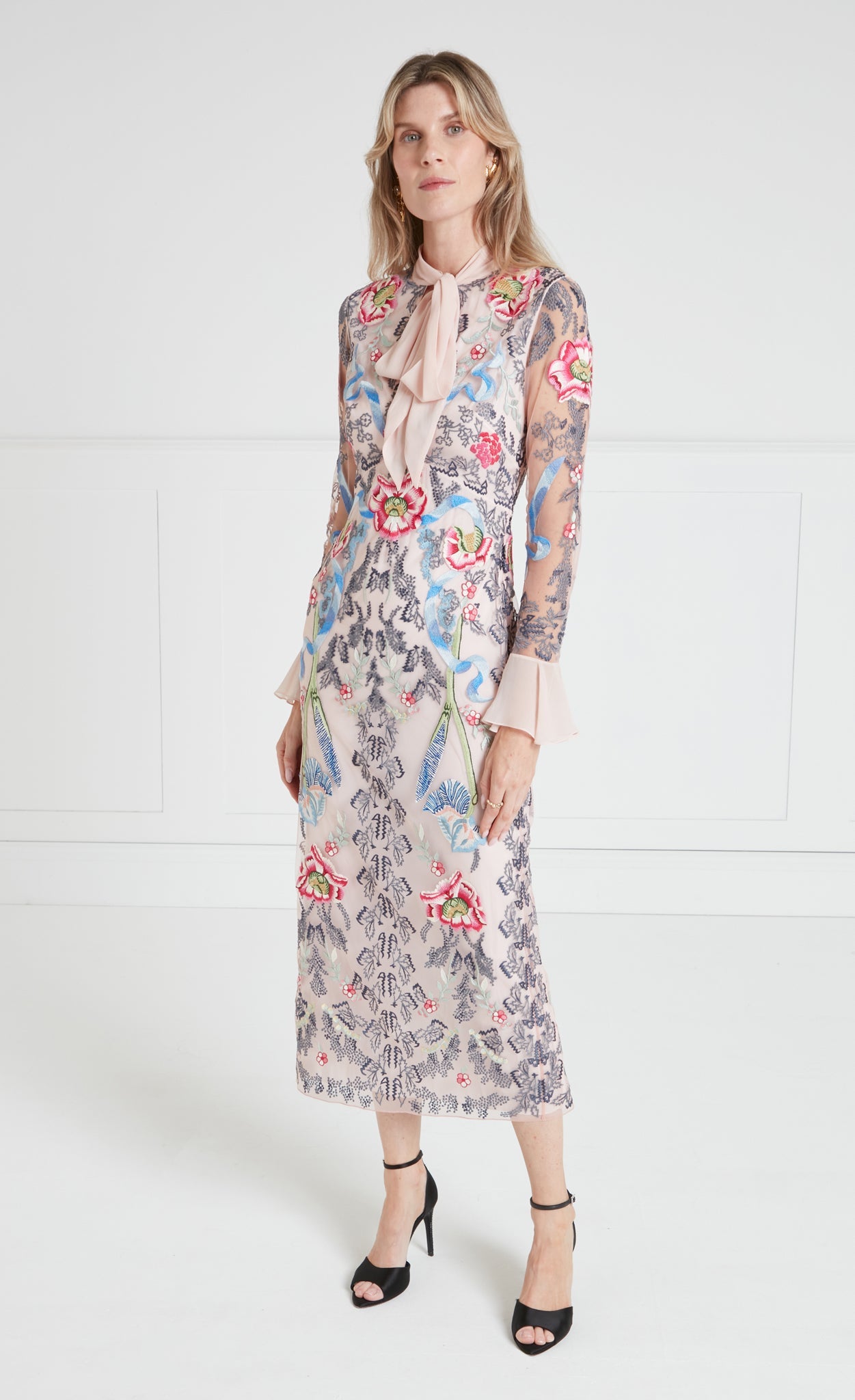 Bilbao Tie Dress - Rosewater