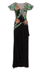 Gracia Ruffle Gown - Black