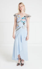 Gracia Ruffle Gown - Powder Blue