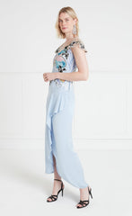 Gracia Ruffle Gown - Powder Blue