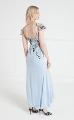 Gracia Ruffle Gown - Powder Blue