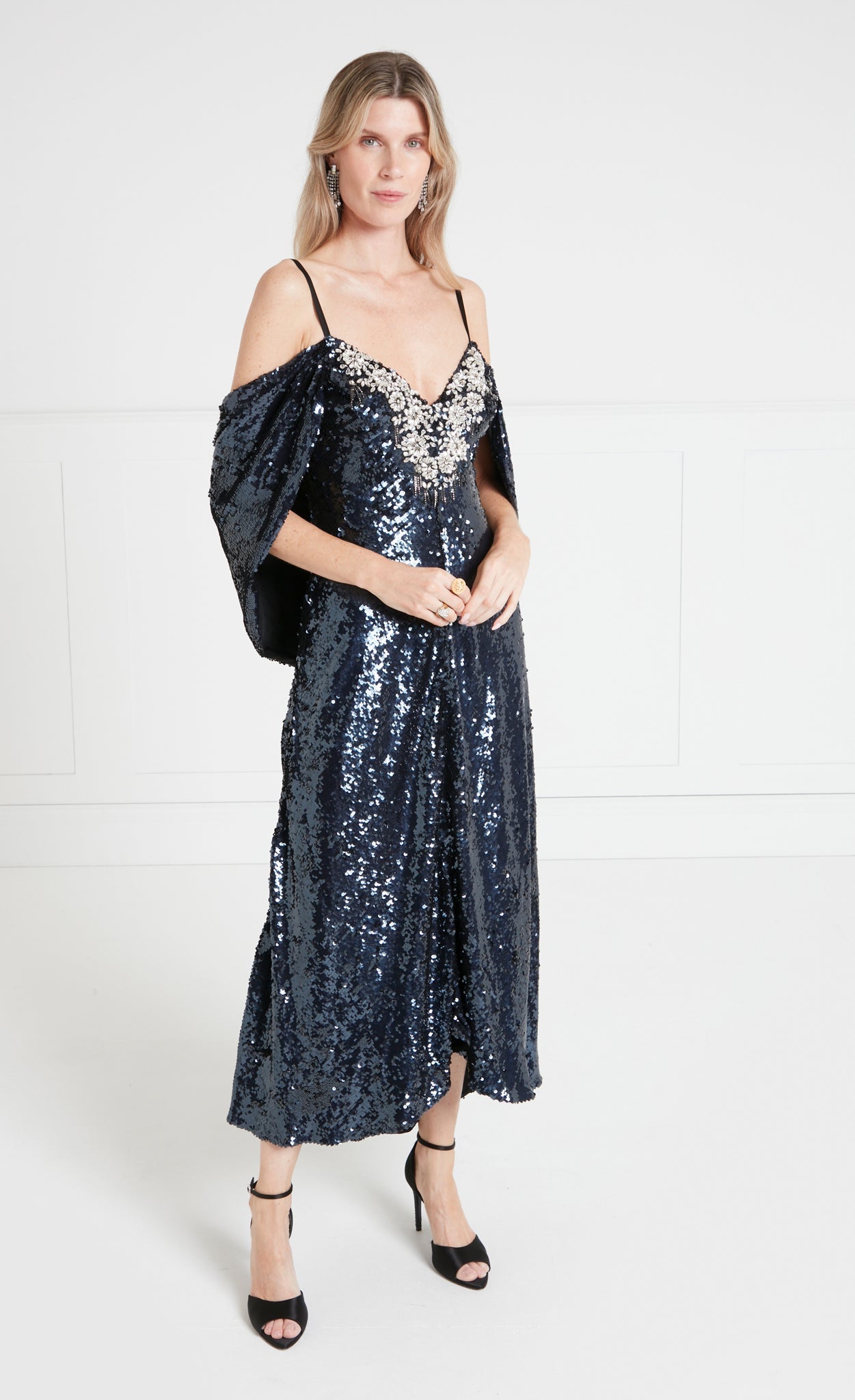Salma Strappy Dress - Midnight