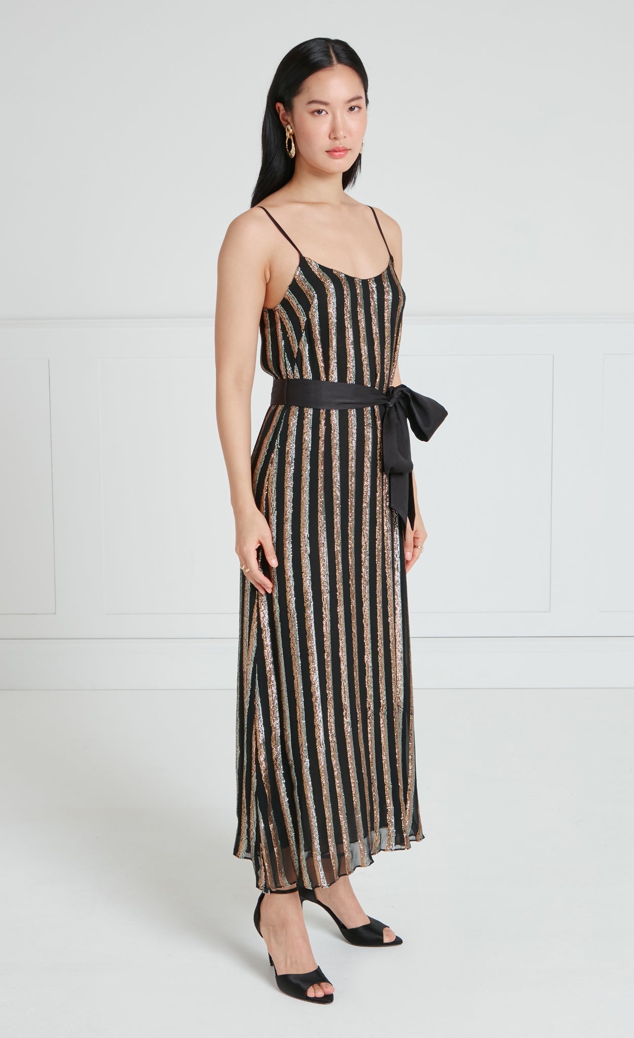 Selena Slip Dress - Black