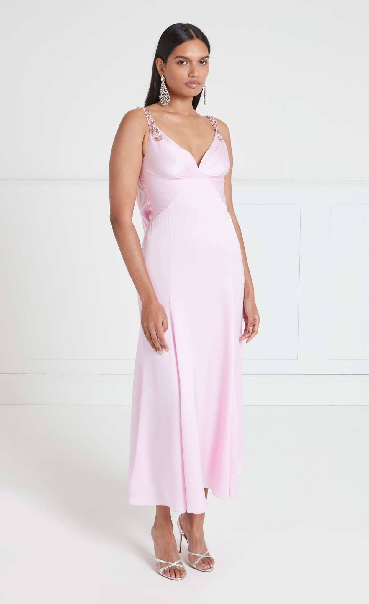 Sofia Strappy Dress - Powder Pink