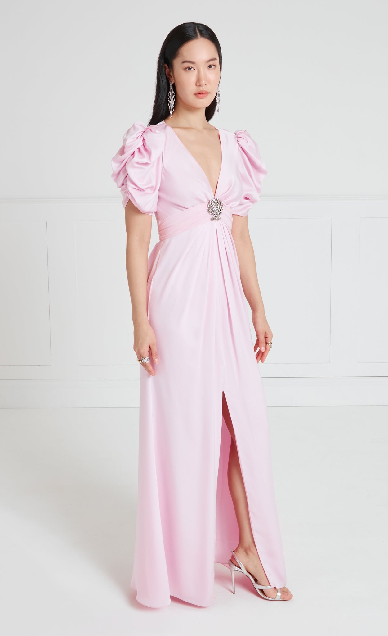 Sofia Sleeved Dress - Powder Pink