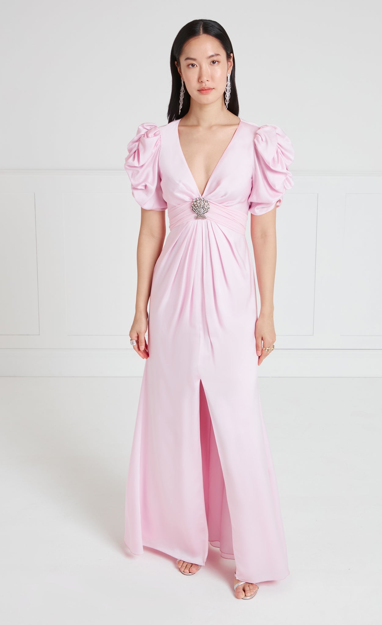 Sofia Sleeved Dress - Powder Pink
