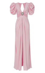 Sofia Sleeved Dress - Powder Pink