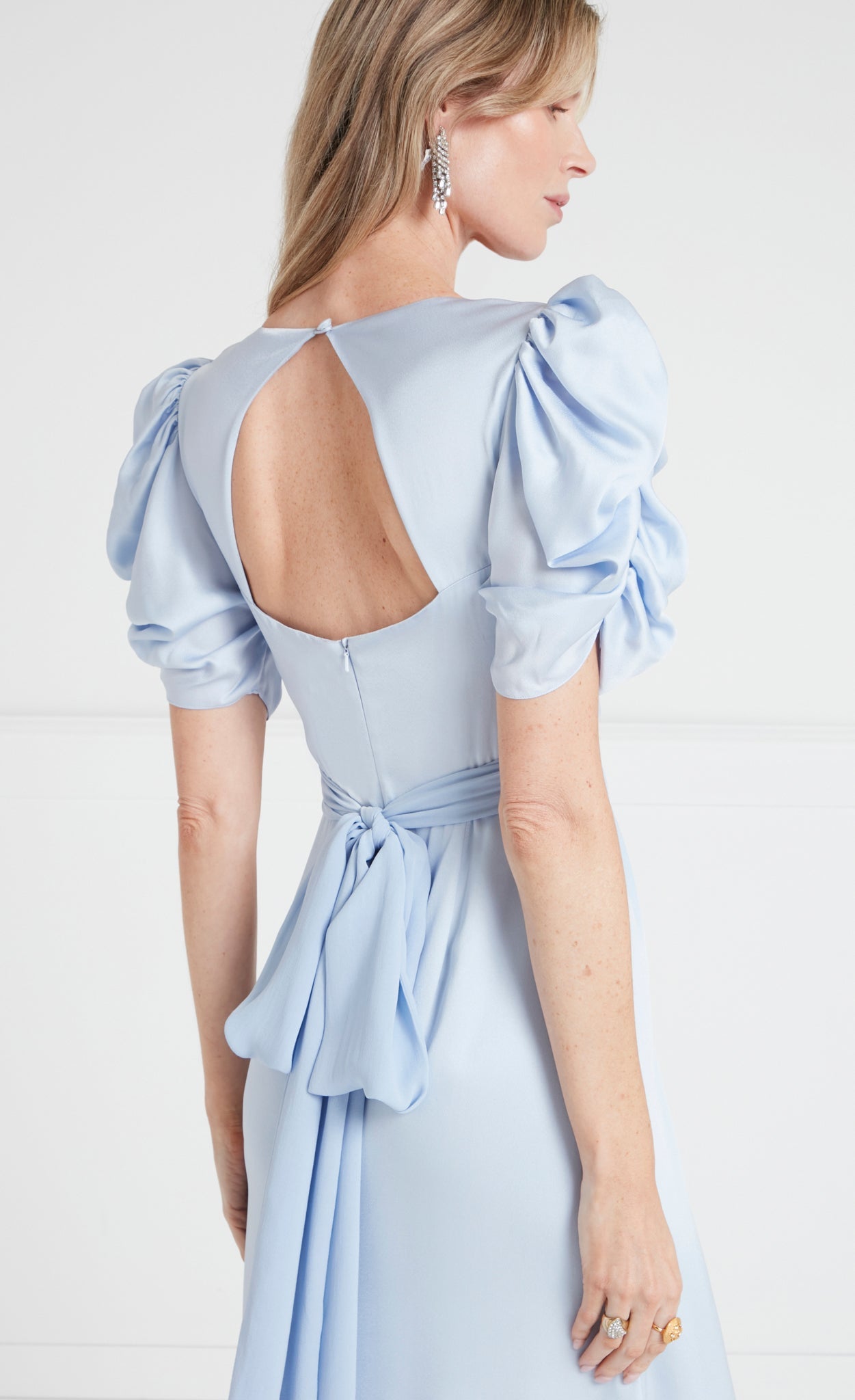 Sofia Sleeved Dress - Powder Blue