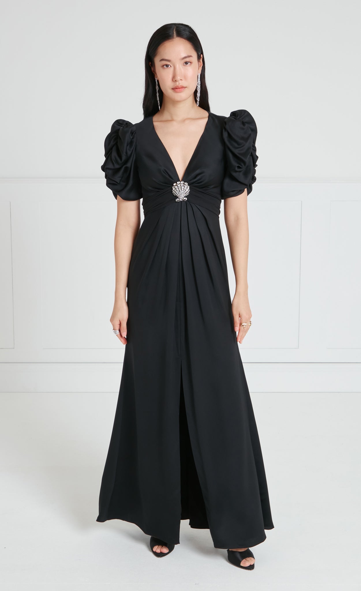 Sofia Sleeved Dress - Black
