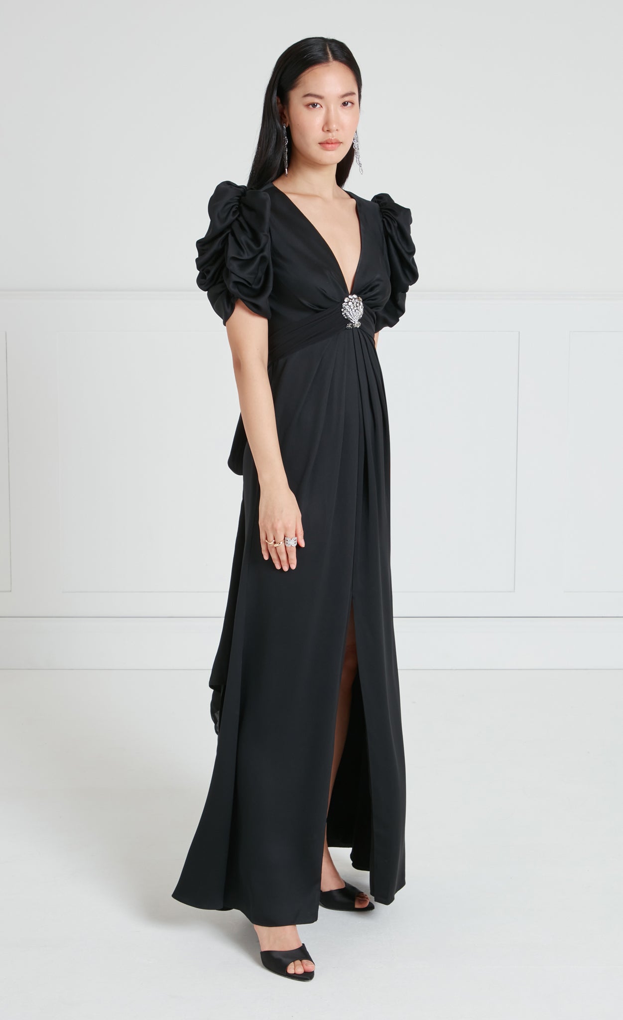 Sofia Sleeved Dress - Black