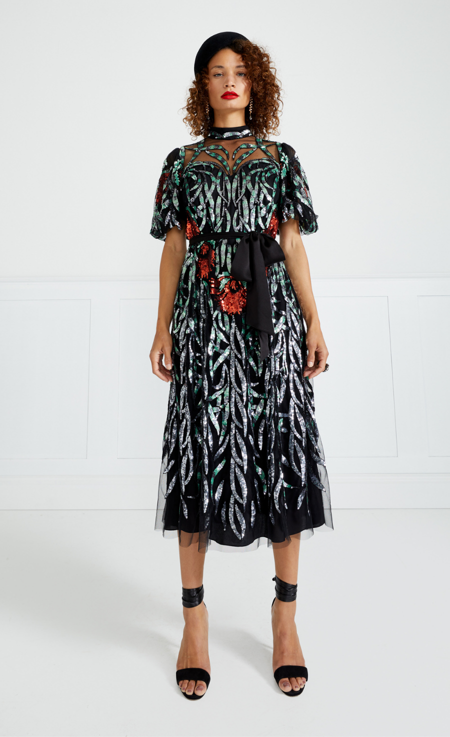 Suzani Sequin Dress - Black